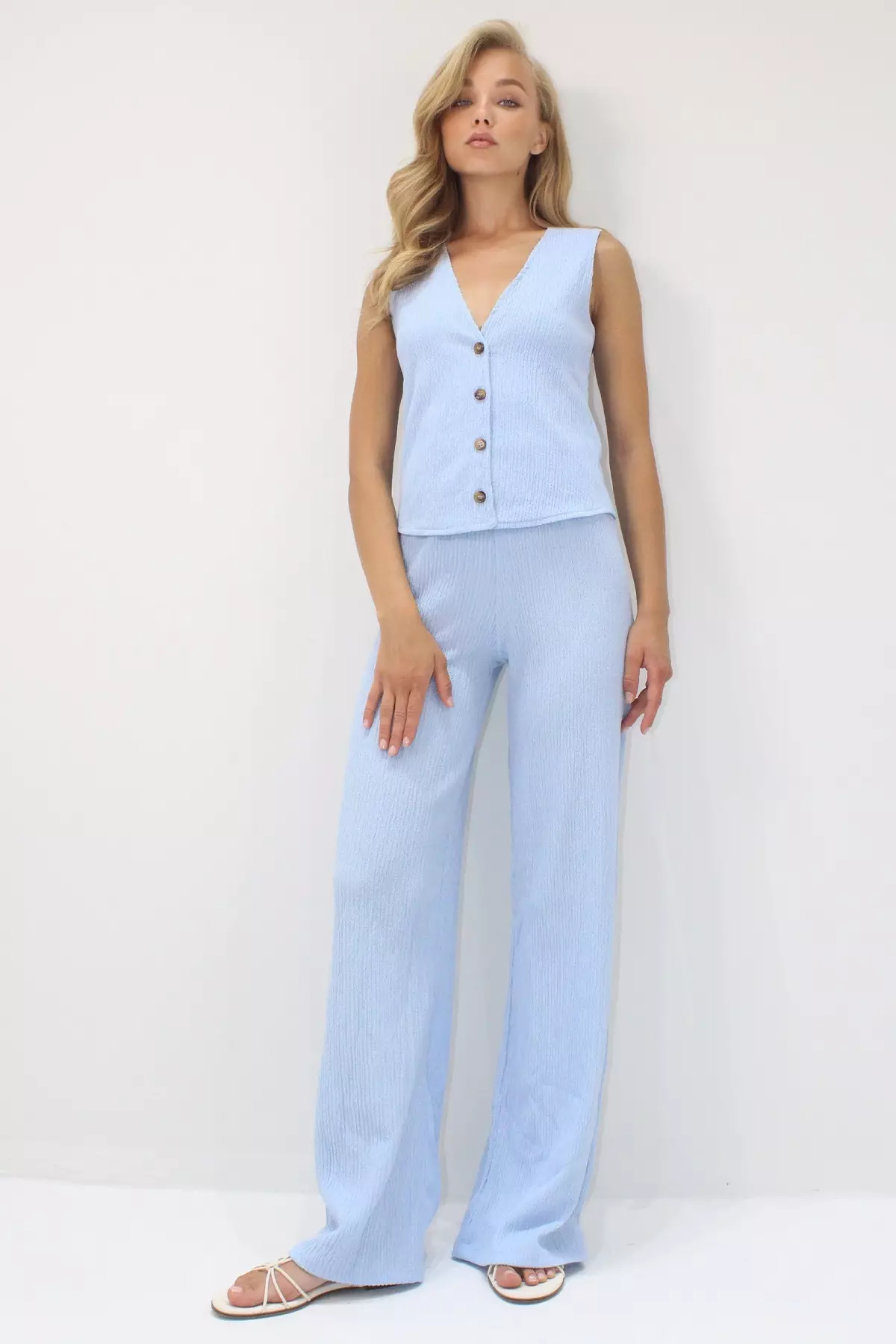 Buttoned Vest & Pants Set