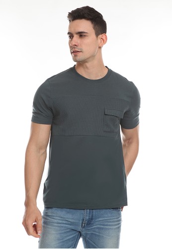 Men's Top green SLAUS-GREEN SS T-Shirt 0554BAA18A0600GS_1