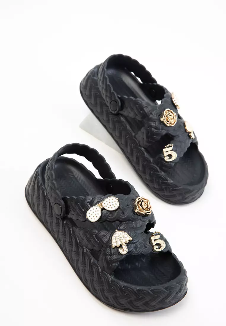 Black Women's Sandals 20773