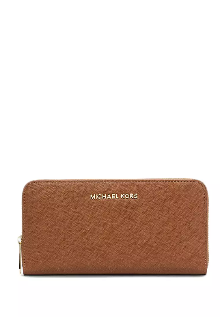 Michael kors jet set sale travel saffiano leather continental wallet