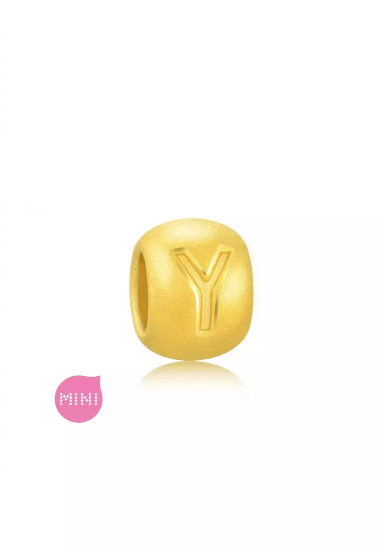 Charme 999 24K Gold Letter Y Alphabet Charm 92918C (Bracelet not included)