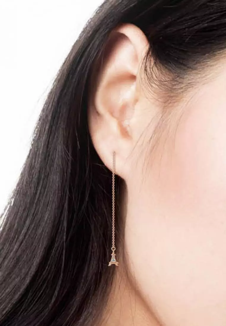 Dangling Tower Earring RG - Anting Crystal Swarovski® by Her Jewellery
