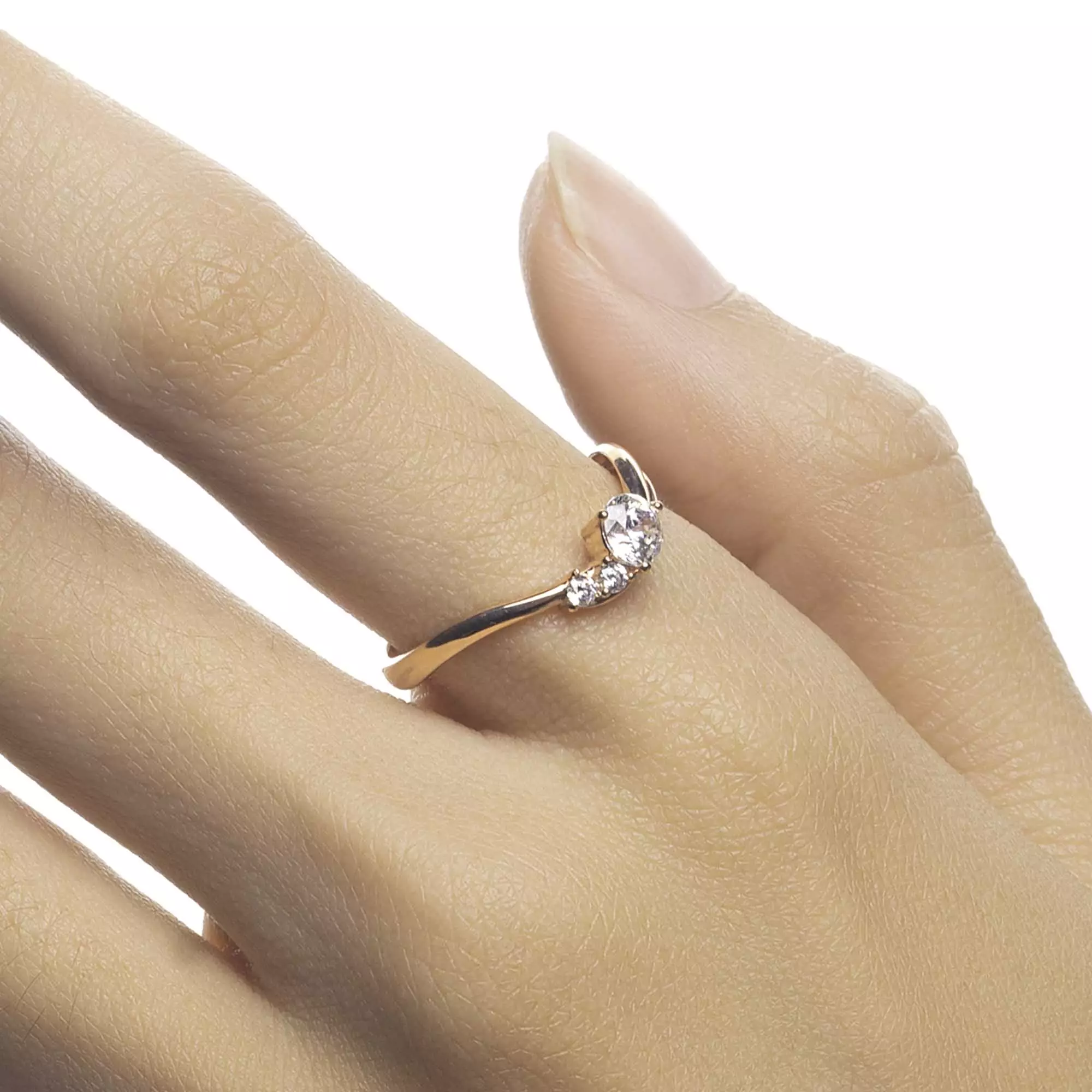 Cincin Emas 7k - Diana Gold Ring - Eternal Collection - Juene Jewelry