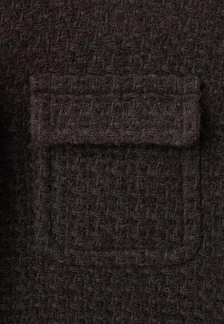 Tweed Jacket With Frayed Ends