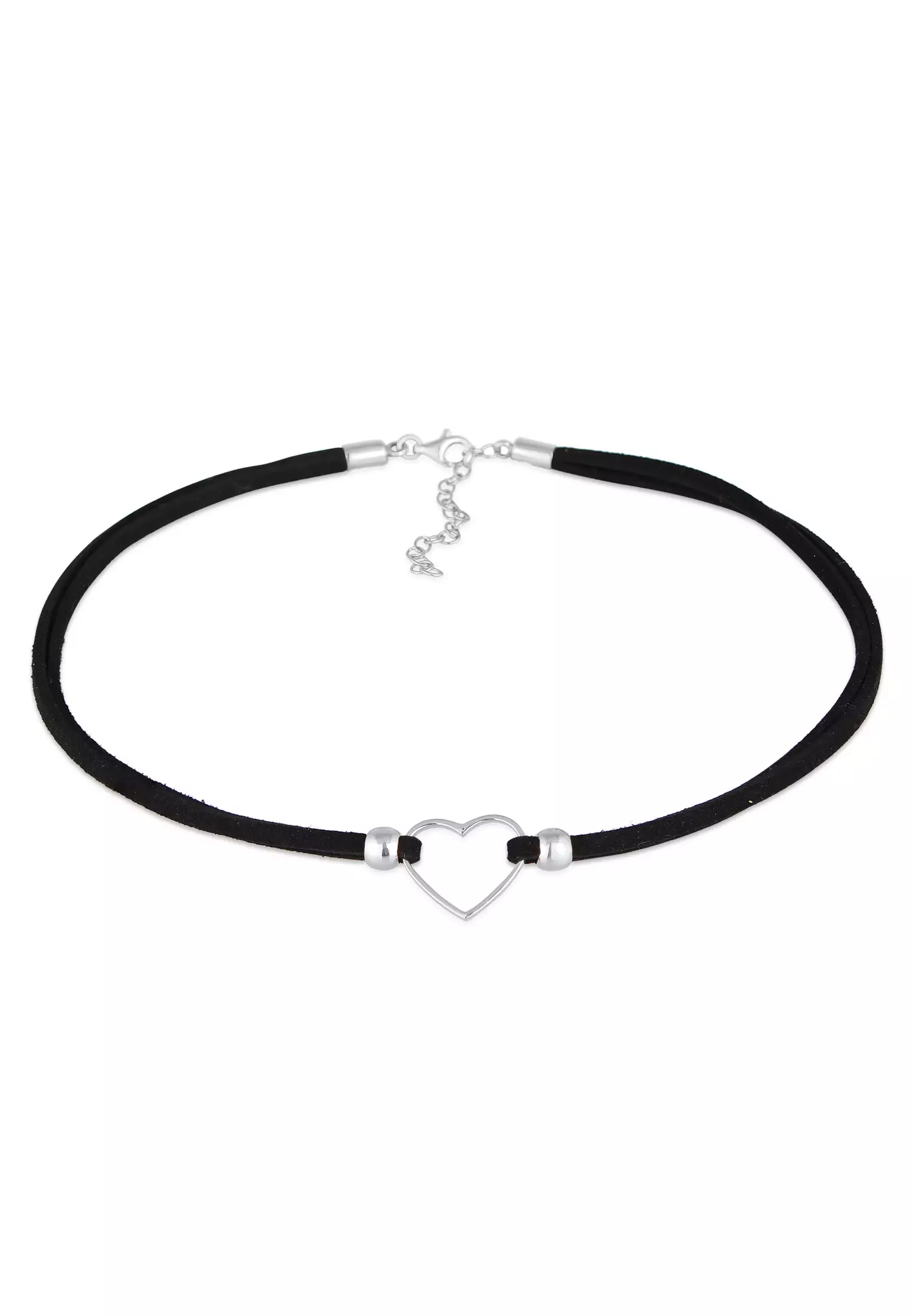 White shop heart choker