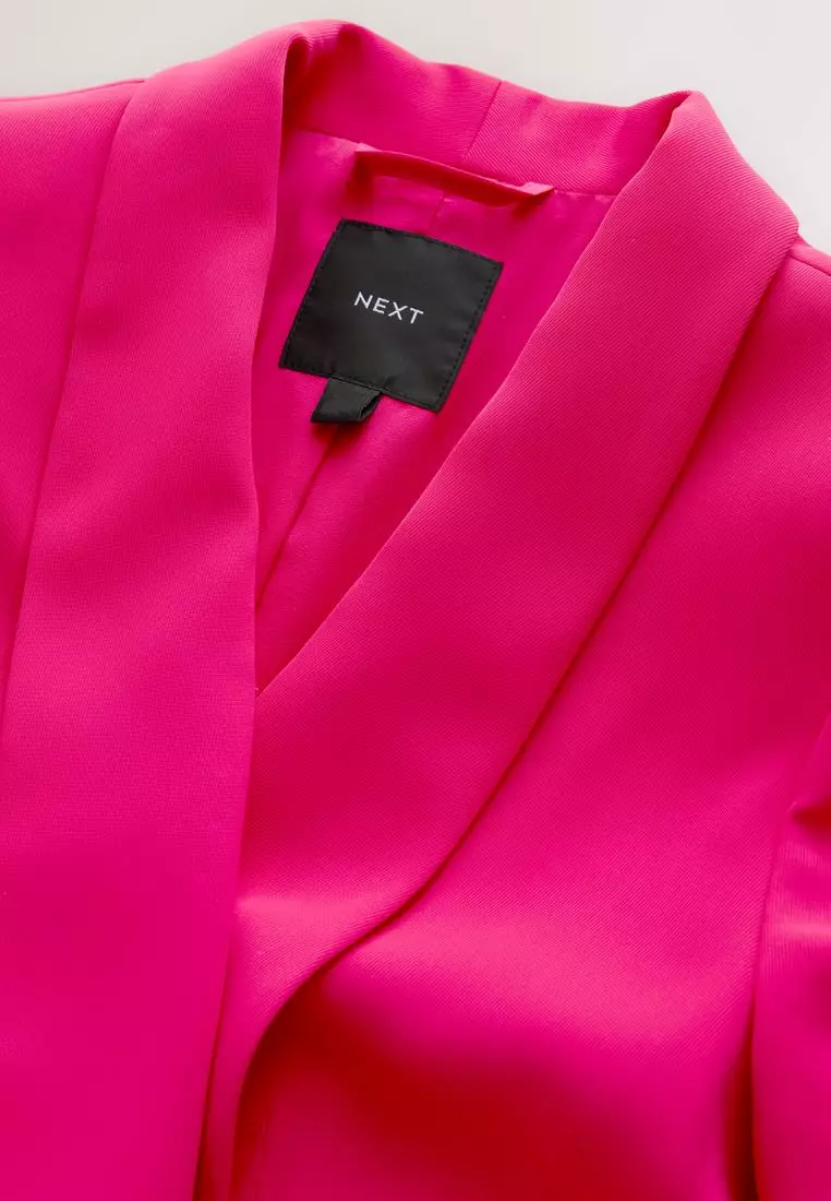 Relaxed Ruched Sleeve Blazer