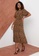 MISSGUIDED brown Flutter Sleeve Midi Dress DA73DAA5CF83A1GS_7