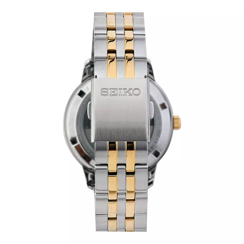 Jam Tangan Pria Seiko Classic SRPH92K1 Discover More Automatic Men Silver Dial Dual Tone Stainless Steel Strap