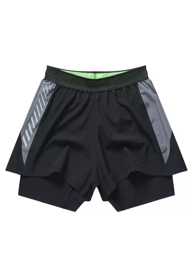 Fashion Men's Running Shorts Quick Dry Breathable With Liner