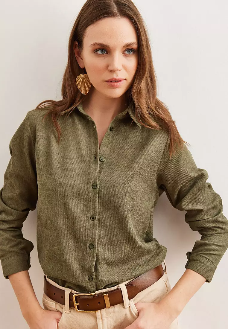 Long Sleeves Corduroy Shirt