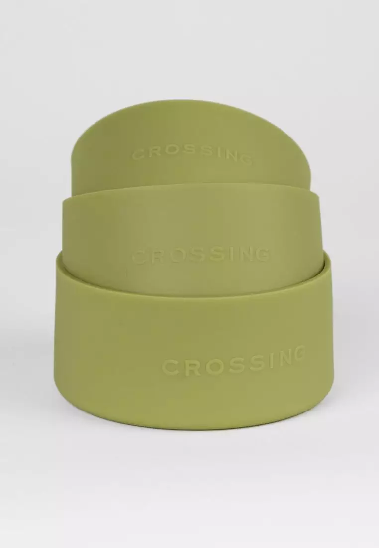 Crossing Silicone Water Bottle Boot - Fits Diameter 7-7.5cm (550ml) Blistered Pack - Moss