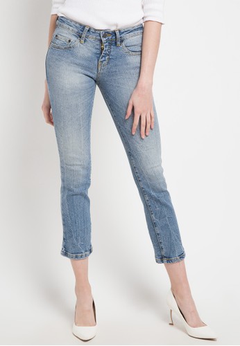  Forex  Celana  Jeans  Pria Basic Washed Biru