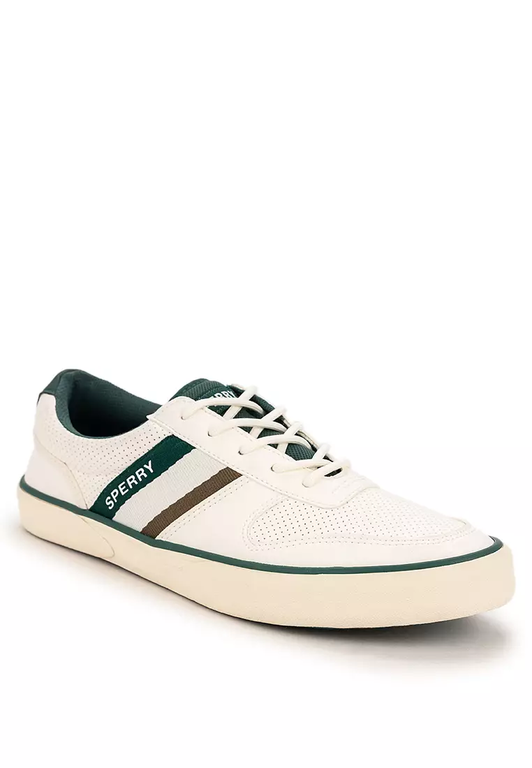 Discount on Sperry  shoes - SKU: Men’s Halyard Retro II Sneakers off White Dark Green