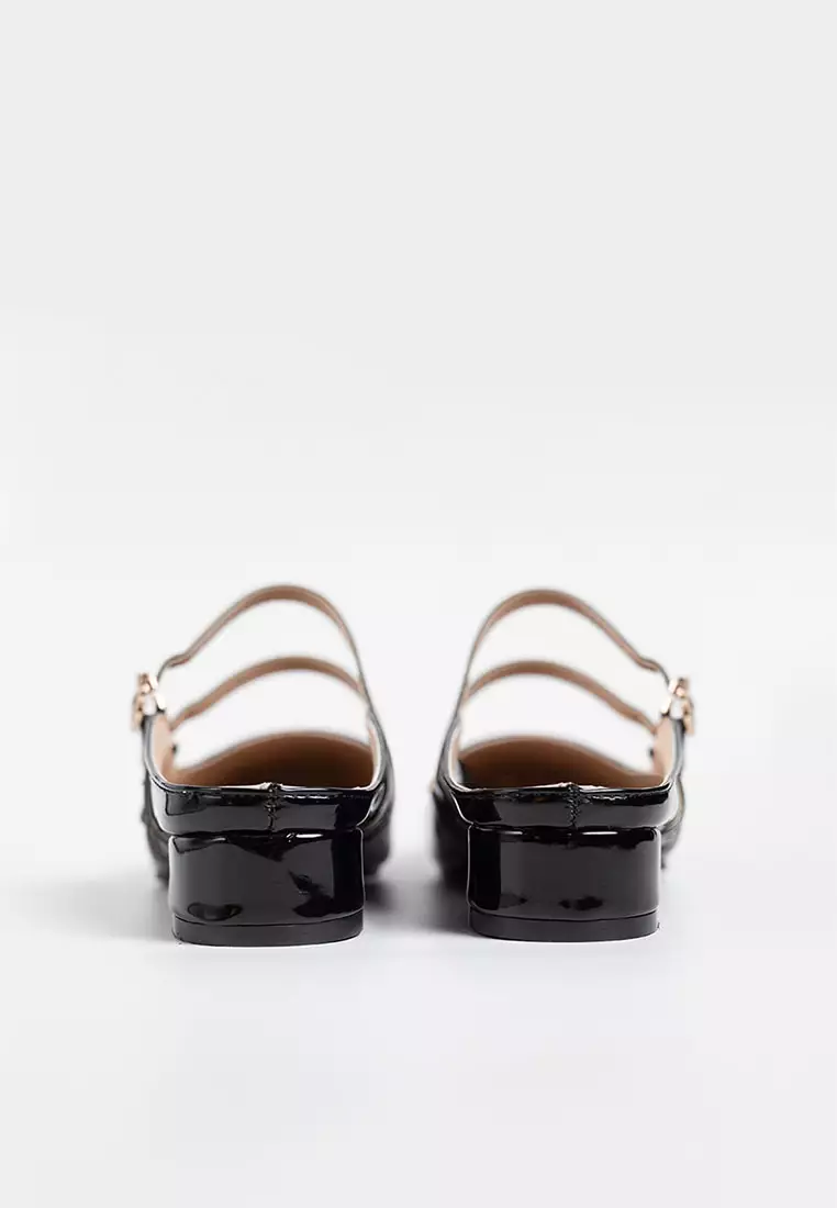 Milyy Mary Jane Glossy Mules