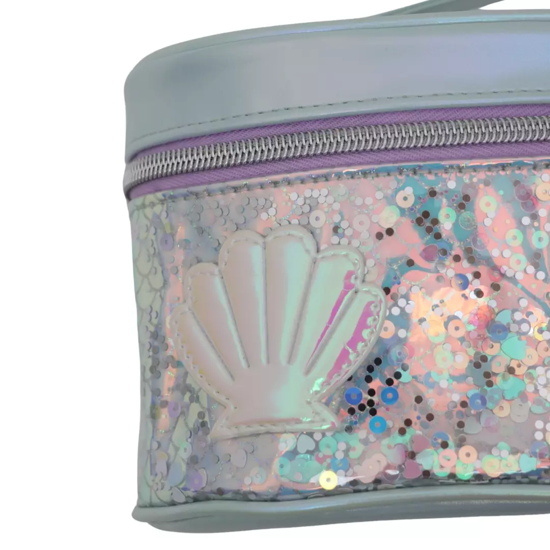 Girls Holographic Shakey Mermaid Makeup Bag - Tas Anak Perempuan
