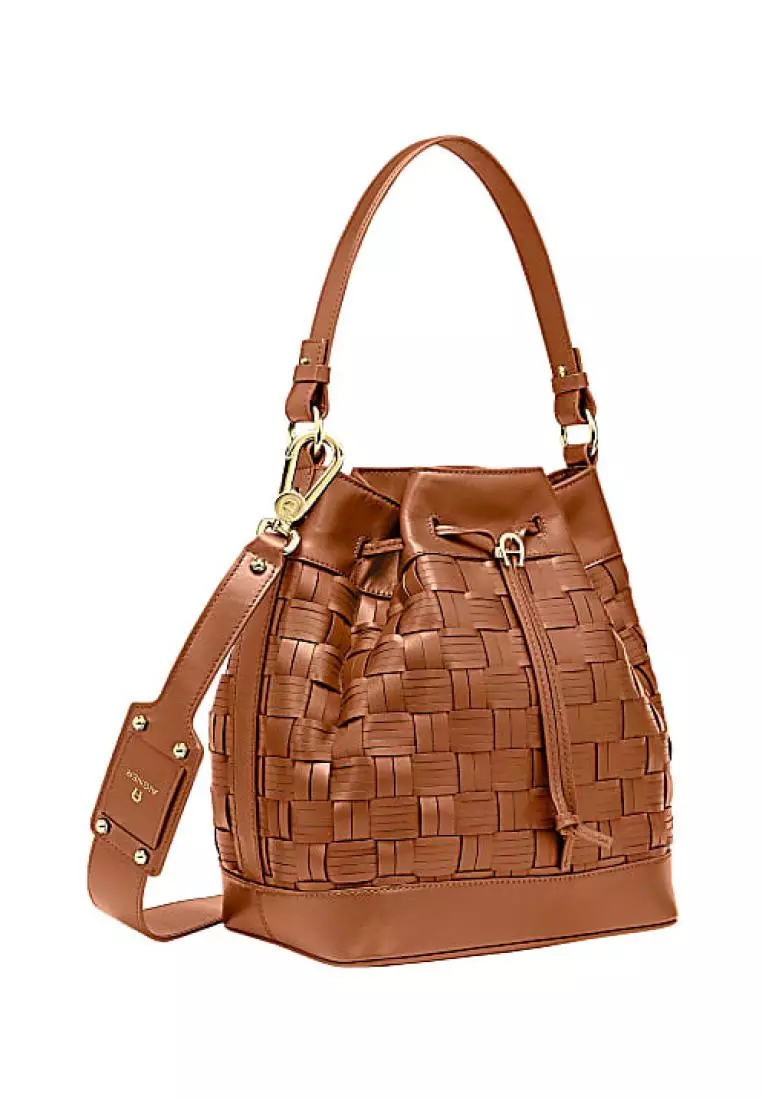 Jual Aigner Aigner Tara Shoulder Bag M Cognac Brown Original 2024