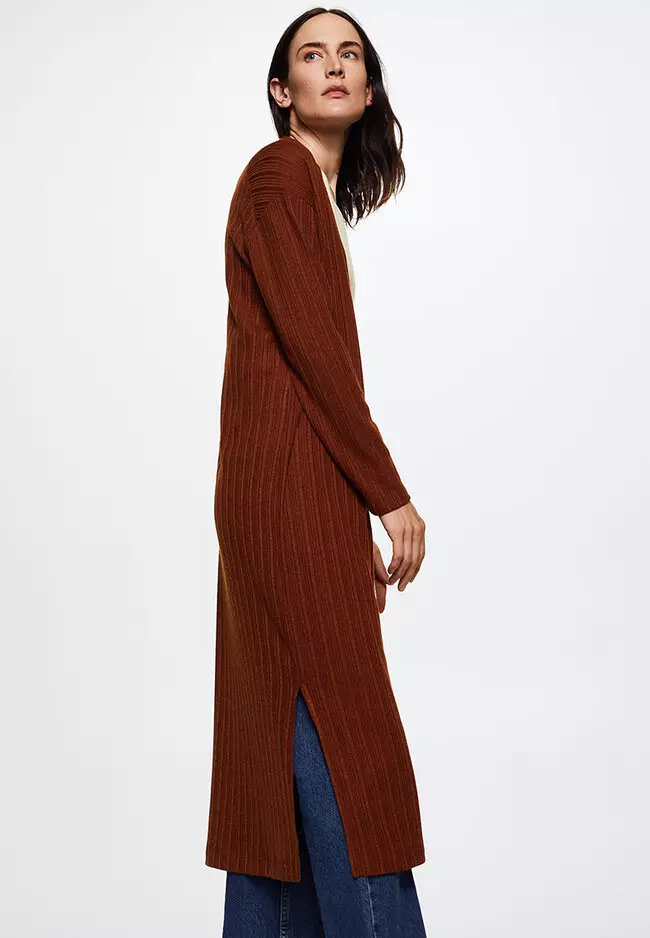 Buy Mango Ribbed Long Cardigan 2024 Online