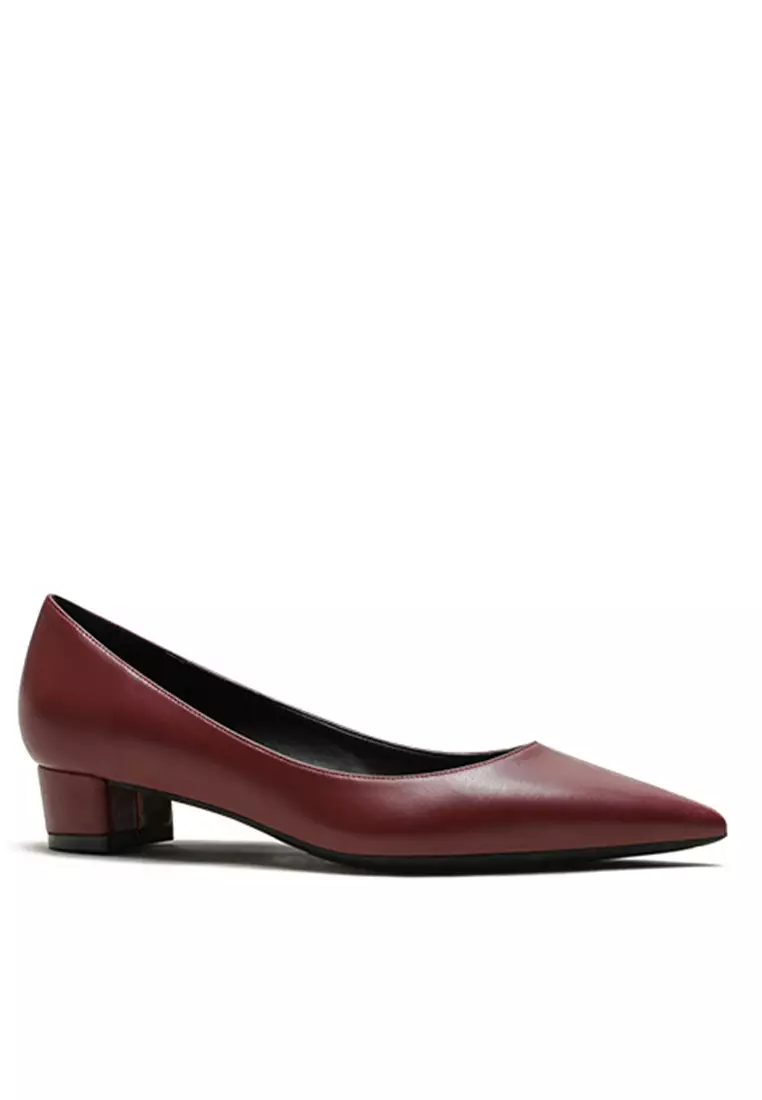 3CM Uniform Pointed Low Heel Shoes HZL231