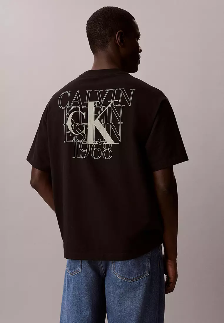 Overlay Logo Graphic Relaxed Tee - Calvin Klein Jeans
