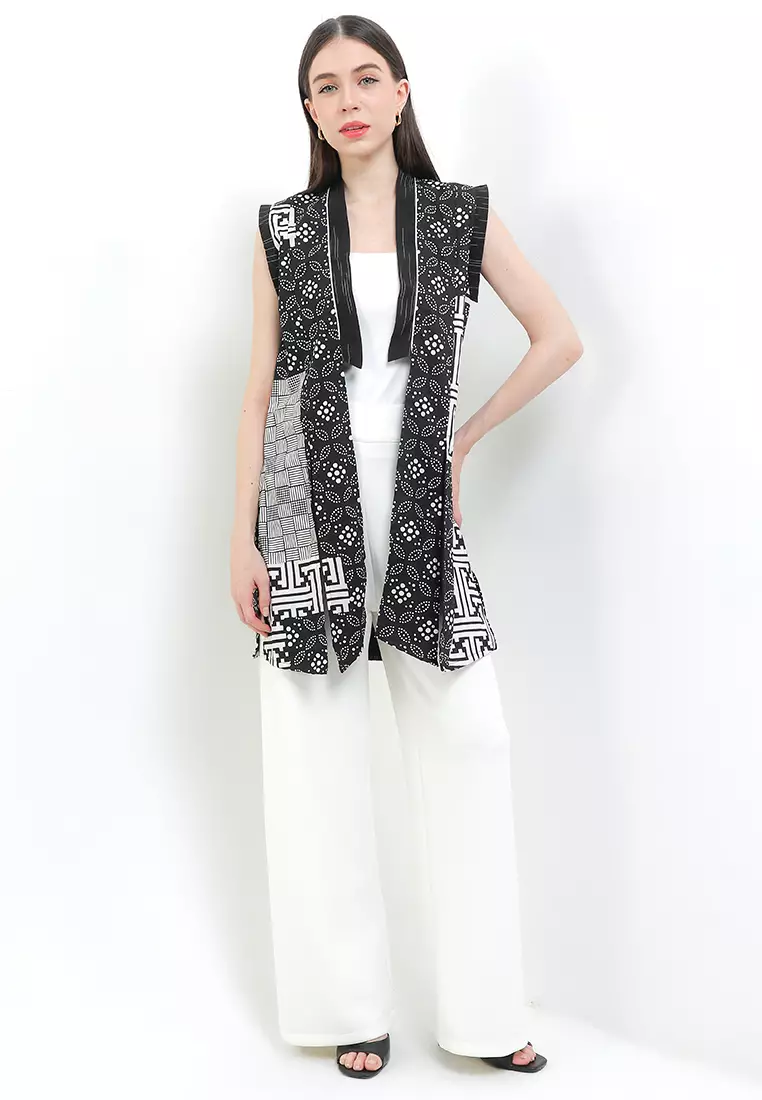 Vest Rompi Outer Atasan Wanita Dallisa Black Premium