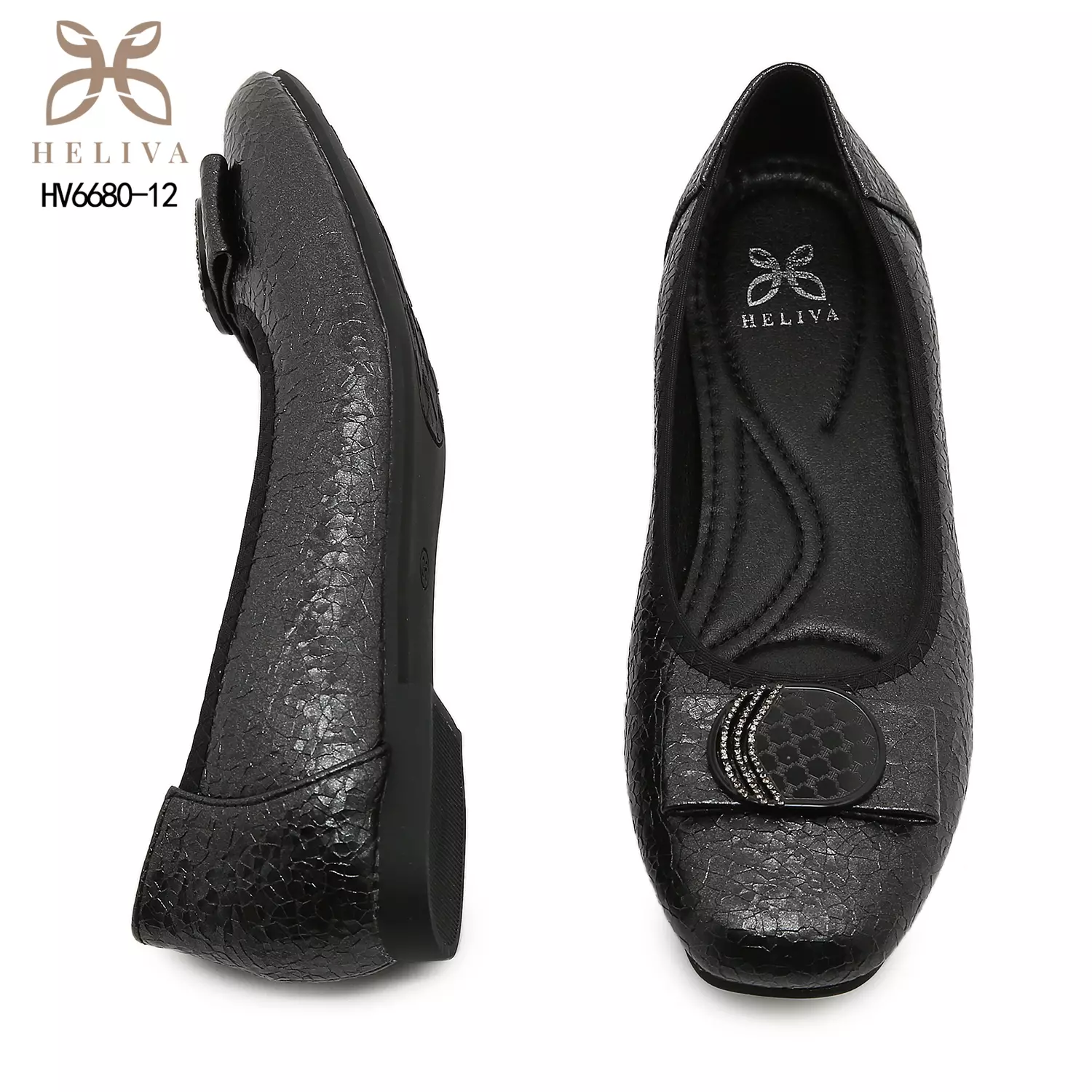 Heliva Larisa Luxe Medallion Flat Shoes  1cm Sole HV6680-12