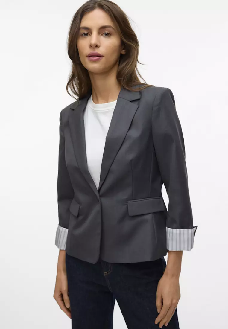 Long Sleeve Fitted Blazer