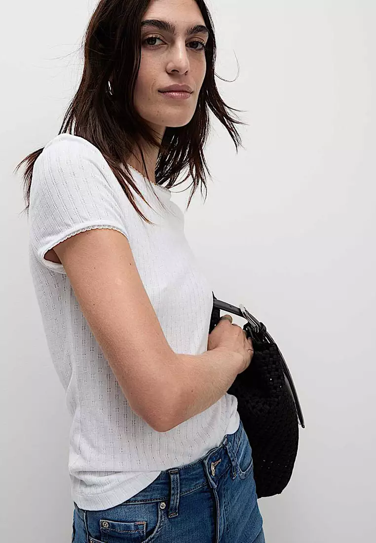 Textured Pointelle T-Shirt