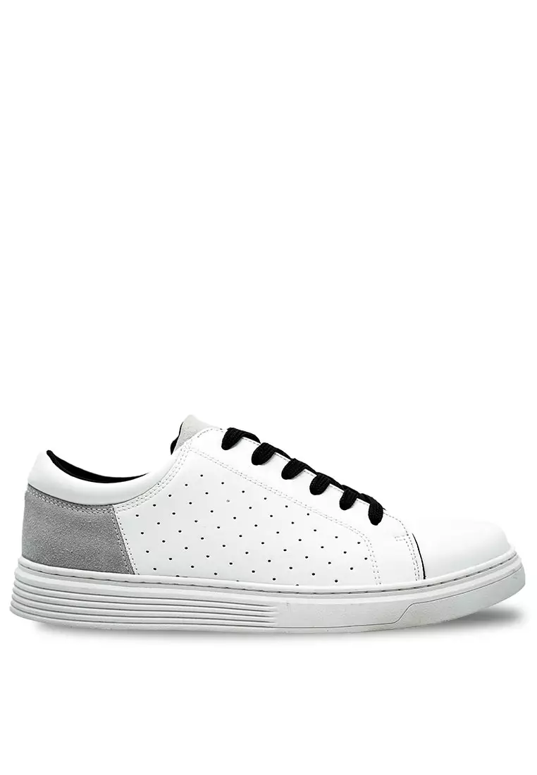 Discount on Louis Cuppers  shoes - SKU: Men Lace Up Faux Leather Round Toe Lifestyle Sneakers