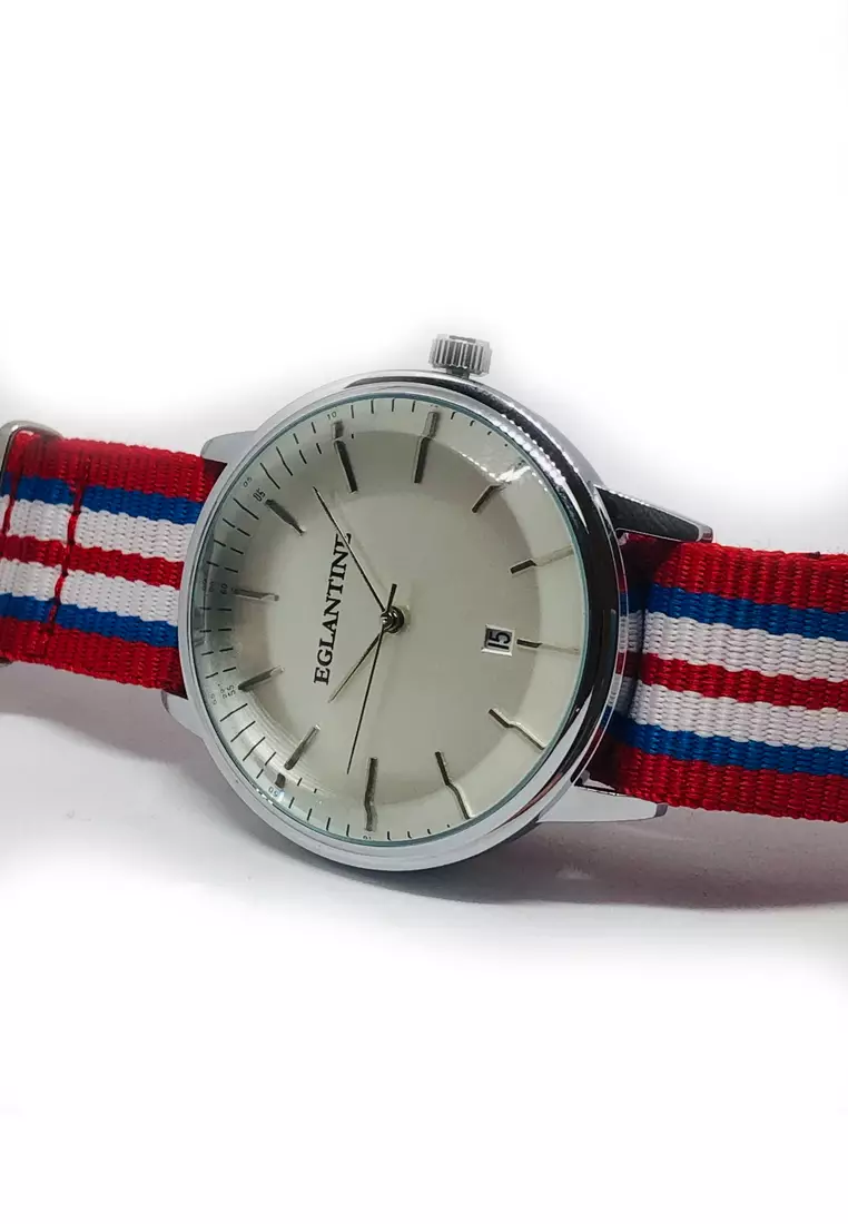 Red white and hot sale blue nato strap