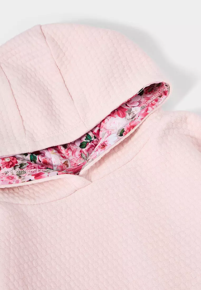 Izzie  Textured Jersey Drop Shoulder Sweatshirt