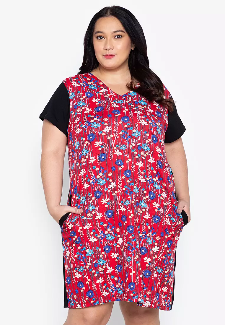 Plus size shift dress clearance with pockets