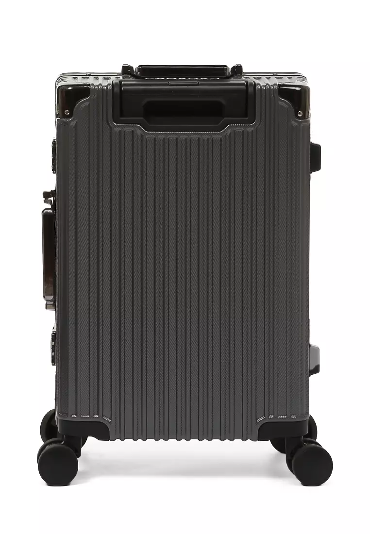 Carlton Koper Alumunium Frame Size 20 Inch Suitcase Unisex TSA Lock Material Polycarbonate ORIGINAL - Gray