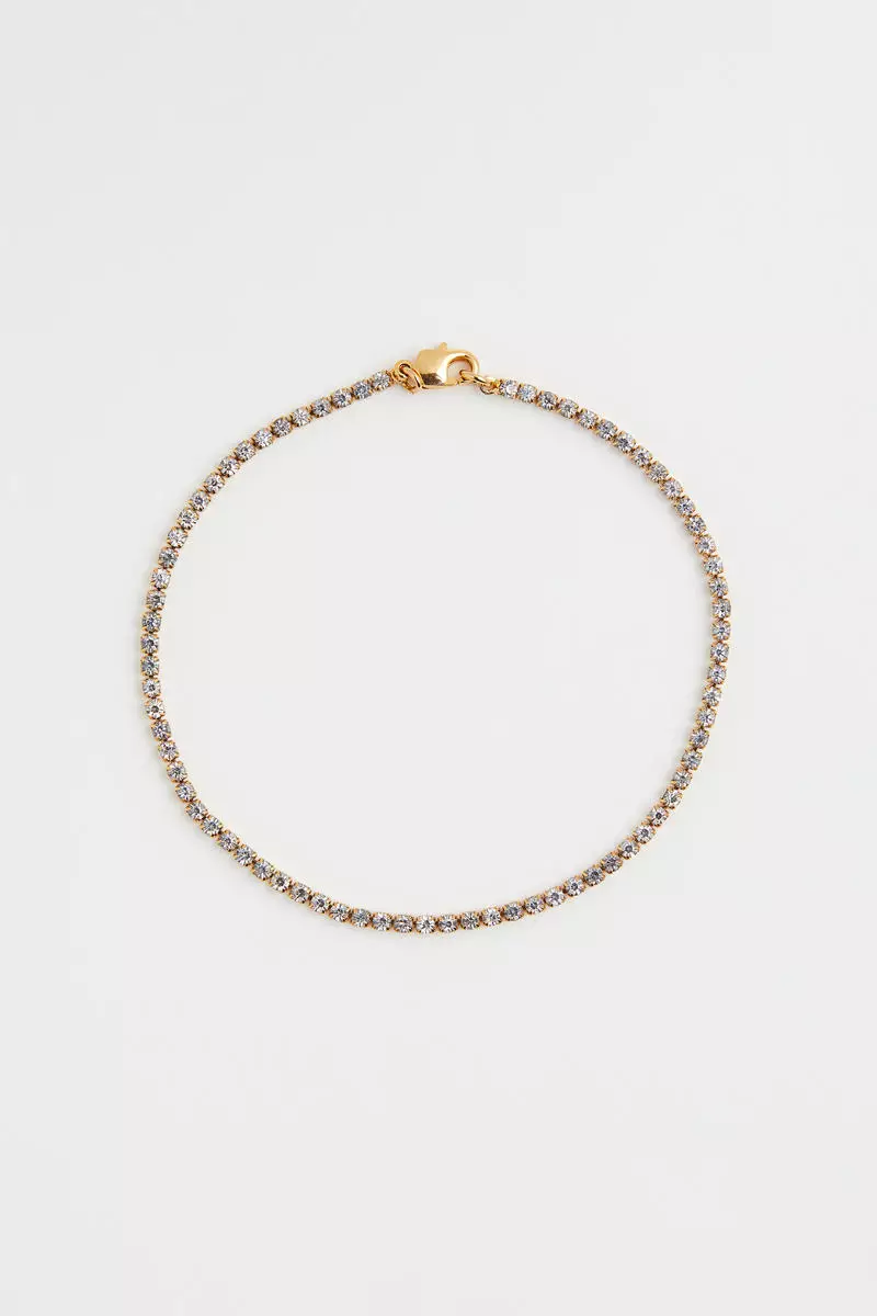 Gold plated top diamond tennis bracelet
