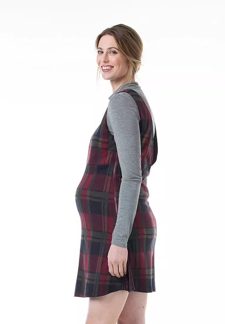 Maroon nursing dress hot sale