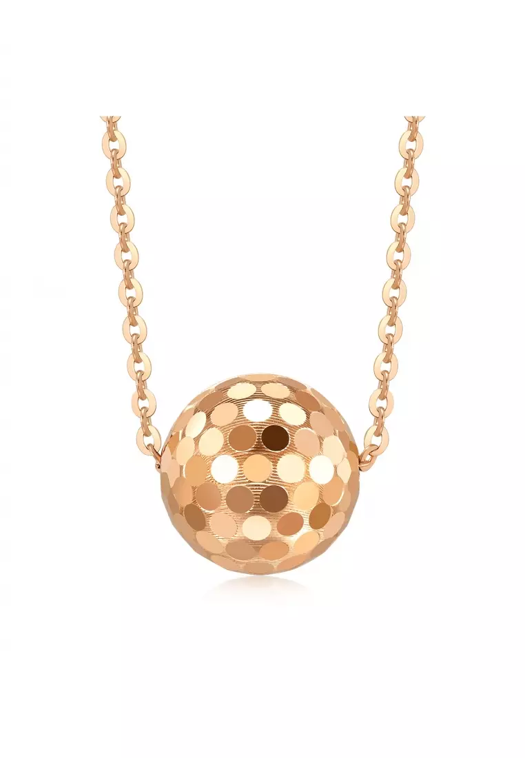 Buy Chow Sang Sang Delicate Gold 18K Rose Gold Bead Necklace for