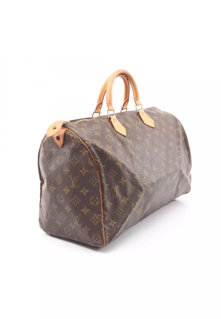 Pre-Loved Louis Vuitton speedy 40 monogram Handbag PVC leather Brown
