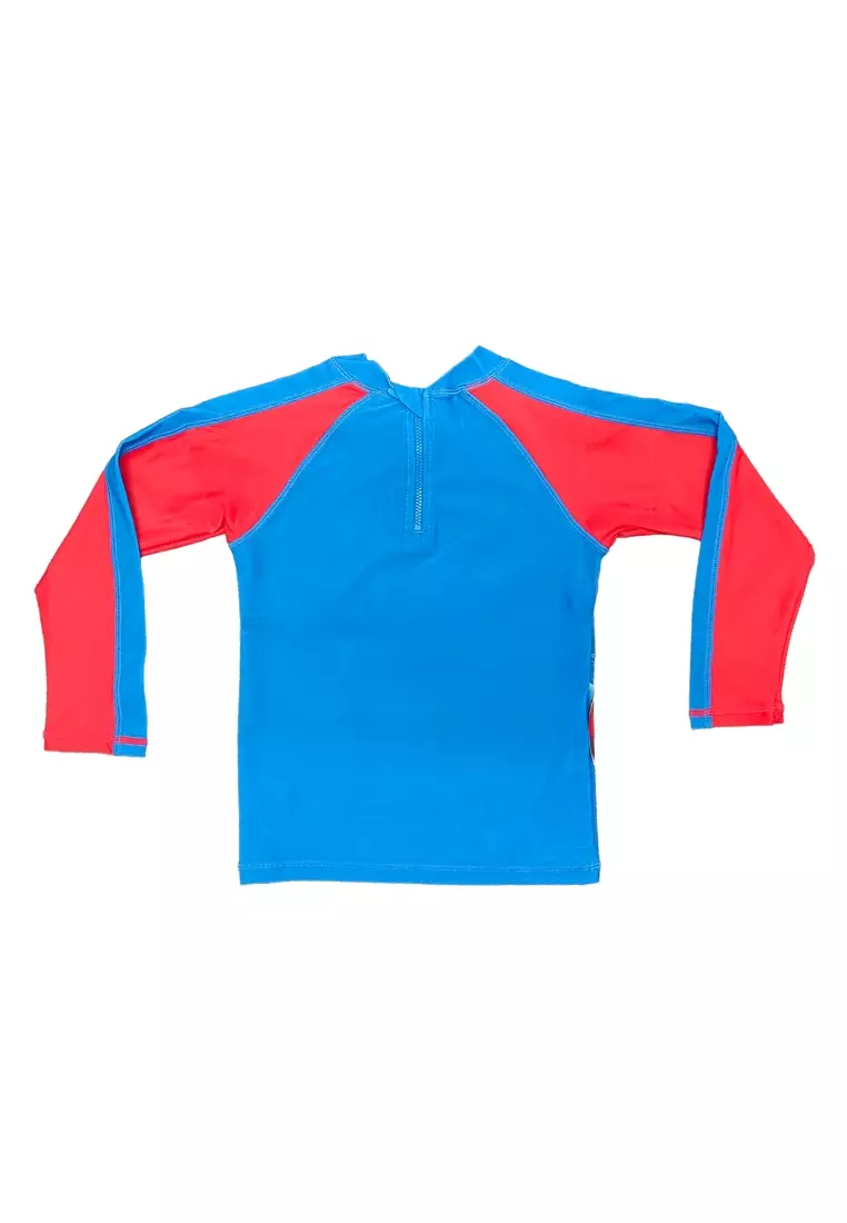 Captain America  Long Sleeved Rashguard With UPF 50 For Kids Boys Swimwear