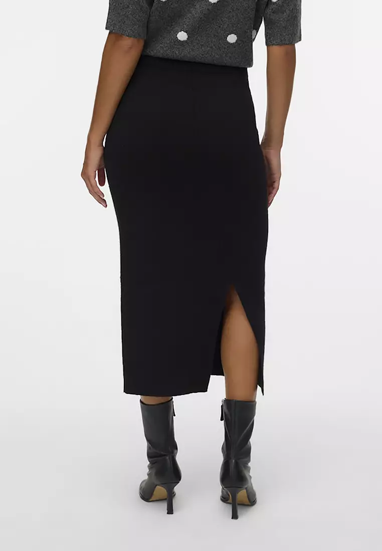 Mid Waist Midi Skirt
