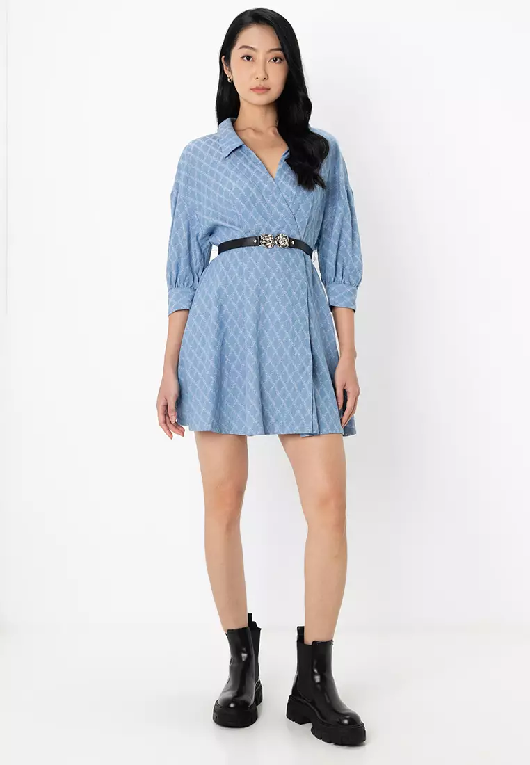 Sky Denim Shirt Dress
