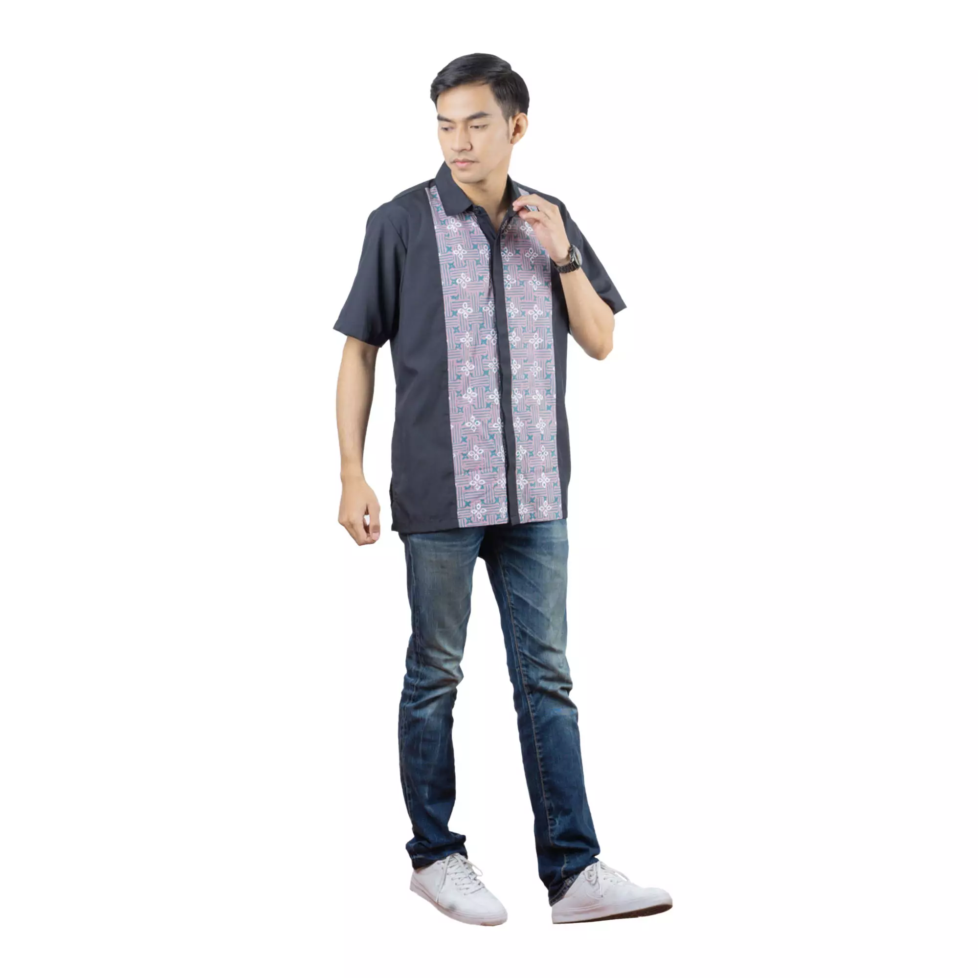 Kemeja Batik Pria - Bhatara Batik Alden - Atasan Batik Lengan Pendek