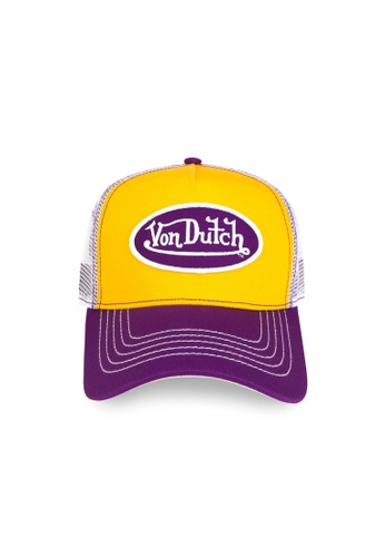 Von Dutch white and yellow and purple and gold Von Dutch Purple Gold Trucker Cap 556A6AC593A106GS_1
