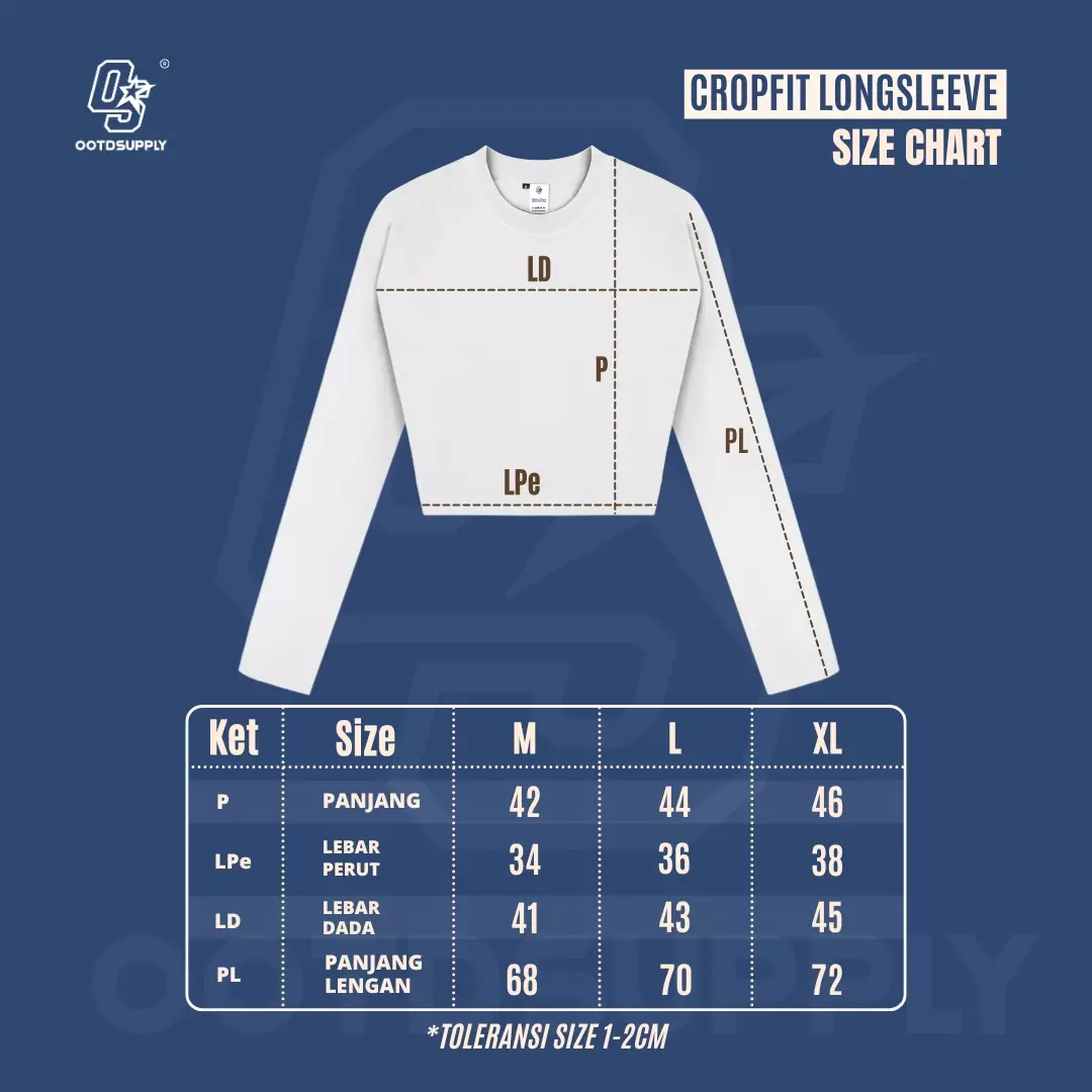 OOTDSUPPLY Cropteefit Longsleeve Raglan Splash Black & White l Kaos Crop Lengan Panjang CLSRG009