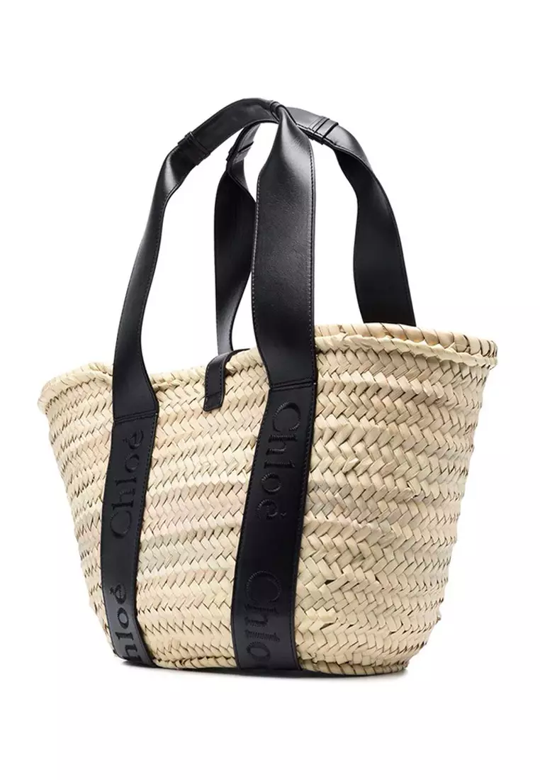 Buy Chloé Chloe Sense Medium Basket Bag in Black 2024 Online | ZALORA ...