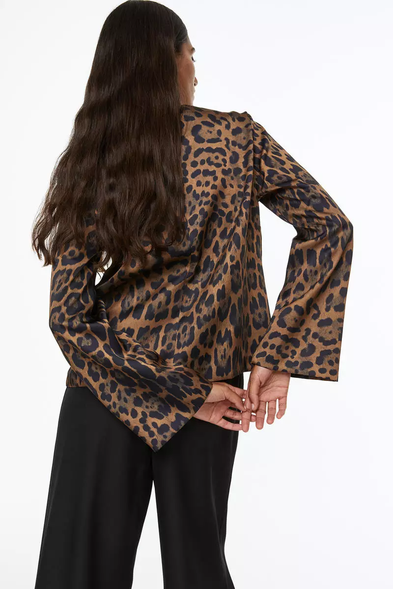 leopard print blouse h&m