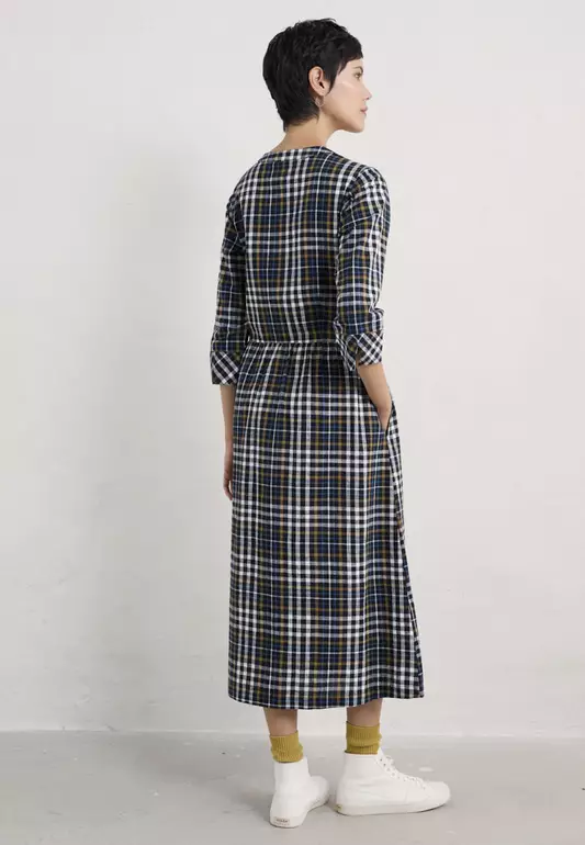 Seasalt Cornwall Navy Tresco Abbey Yarn Dye Dress
