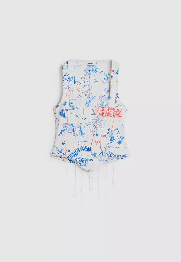 Graffiti corset T-shirt