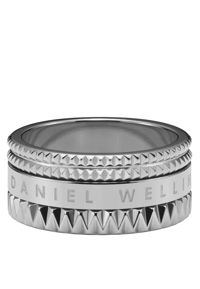 Elevation Ring Sliver - Unisex Ring - Couple Rings - Stainless steel Enamel Ring for Women and Men - DW Official