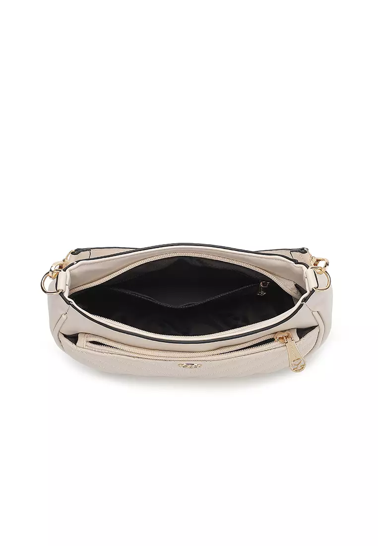 Women's Top Handle Bag / Sling Bag / Crossbody Bag / Shoulder Bag (手拿袋 / 斜孭袋 / 單肩包) - 米黃色