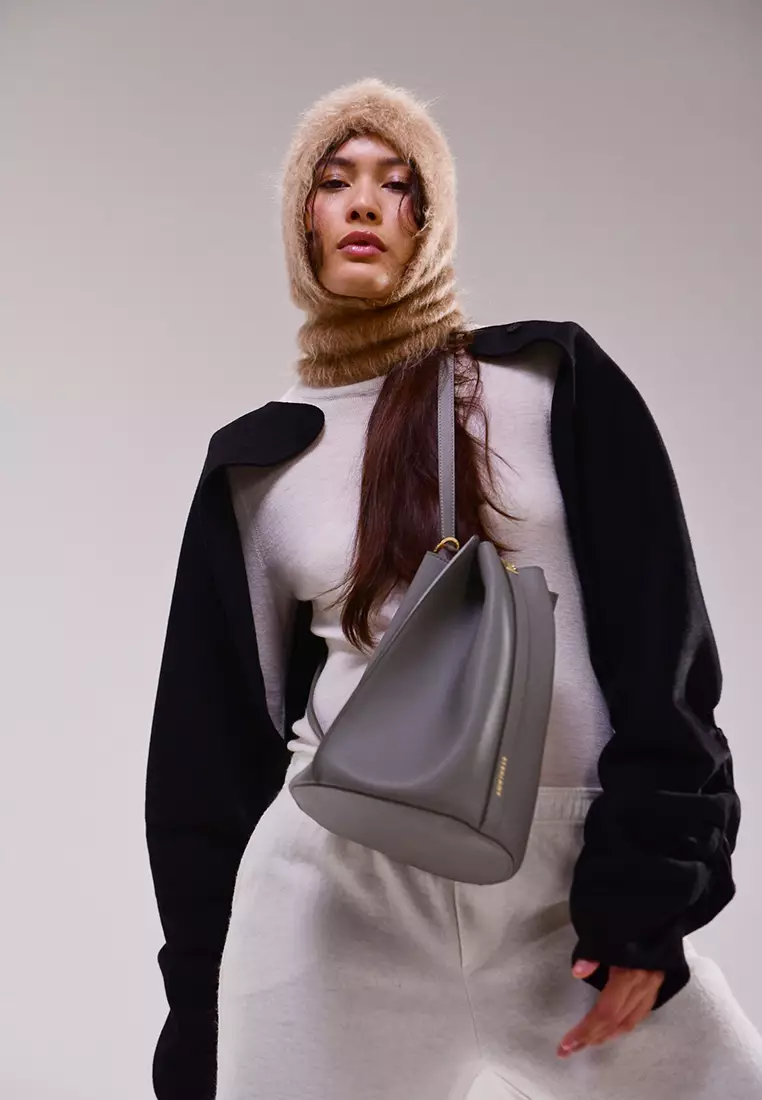 ORUKAMI Flat Hook Convertible Bucket Tote - Grey