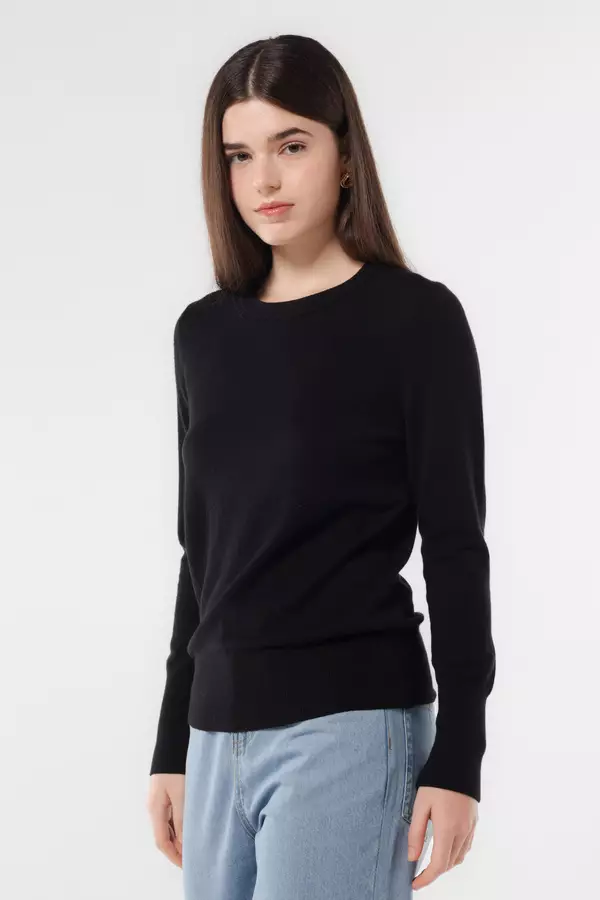MINIMAL - Lamiere - Sweater Slim Fit - Black Colour Black